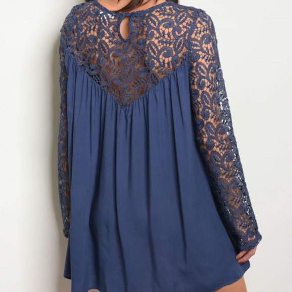 NAVY TUNIC DRESS - Picture 2 of 2